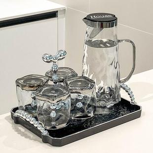 杯子SM0000HS喝水杯冷套水壶璃轻奢茶壶茶具杯耐热家用待客 玻水装