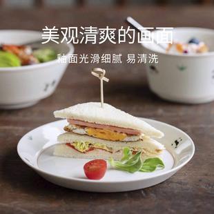 菜盘陶熊仪式 餐景德镇瓷盘ZIK子高级感家用平盘猫特别好看 感具