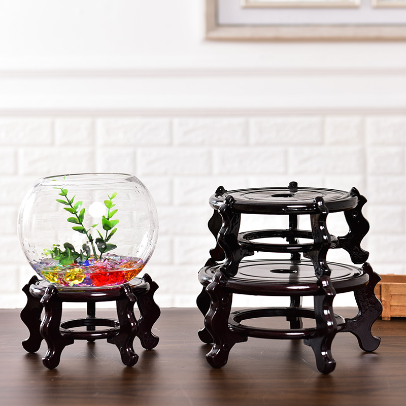 花盆托盘客厅家用奇石鱼缸花瓶花盆底座塑料酒坛架子花架阳台桌面