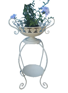 复古铁艺花架装饰奖杯花柱台室内户外植物盆栽绿萝吊兰落地花盆架