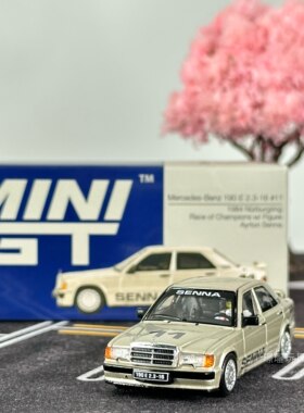 MINIGT，1076:奔驰 190E #11 1984纽柏林,合金小汽车模型摆件玩具