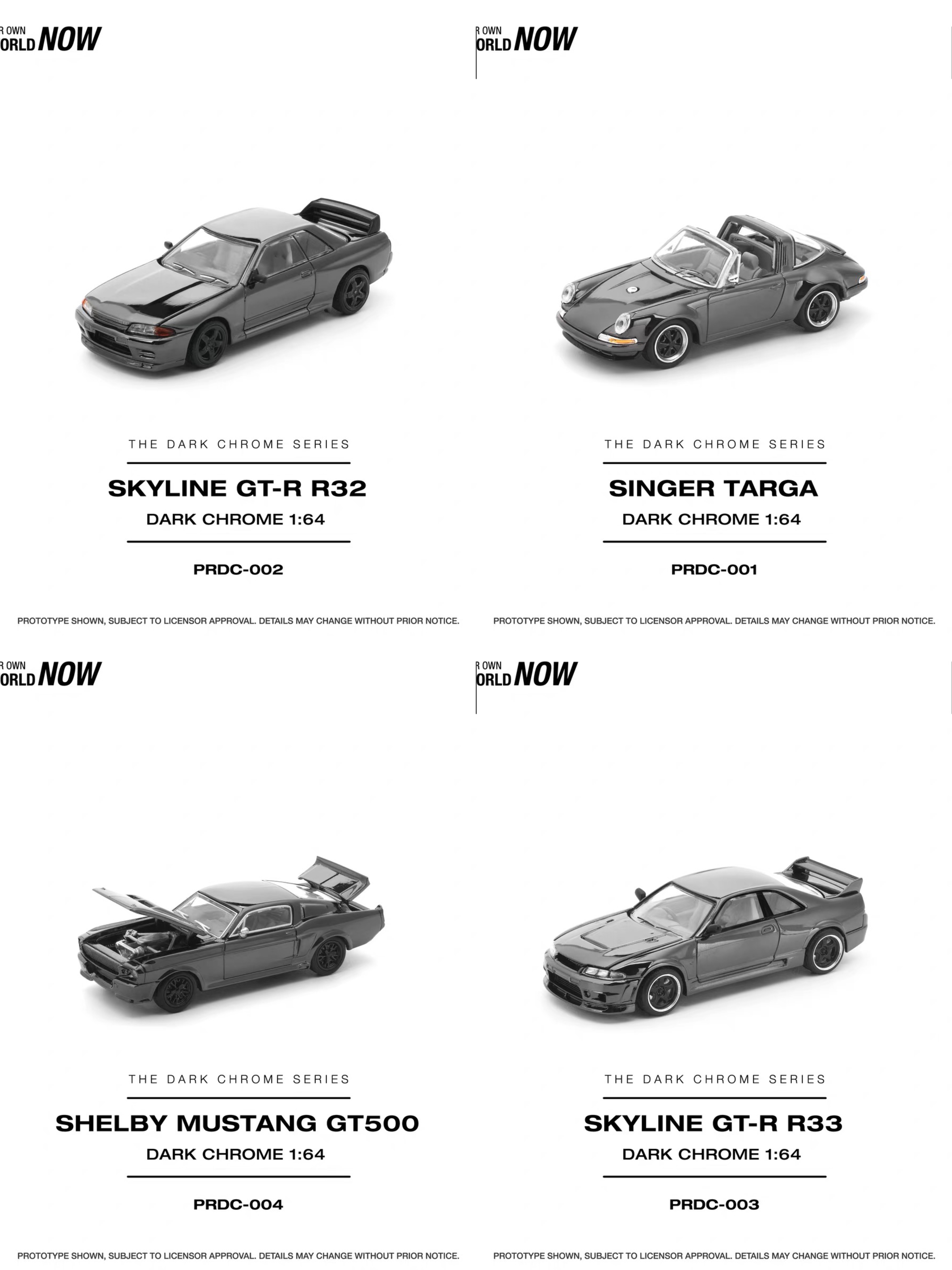 POP Race新品预售，天际线GT-R,保时捷,福特野马，合金汽车模型