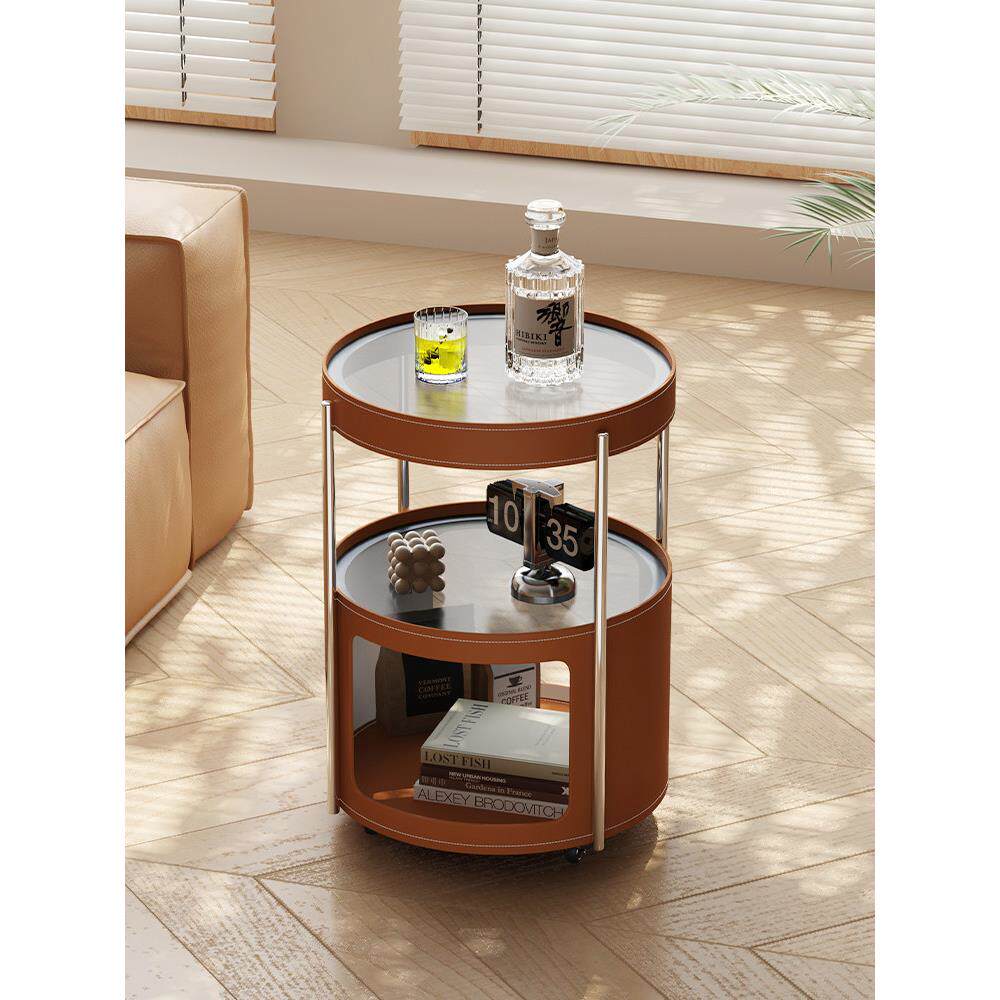 意式极简小推车可移动沙发边几家用小茶几客厅置物架子卧室床头柜