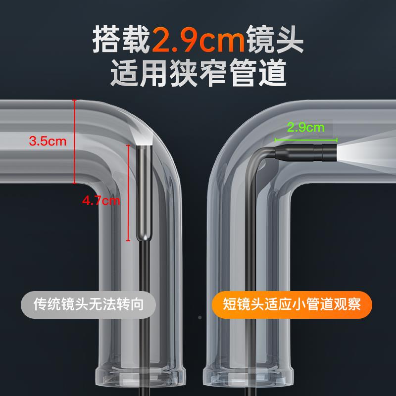 内窥镜修高清摄像影头工视业下水道堵塞汽车维发动机积G30碳可管