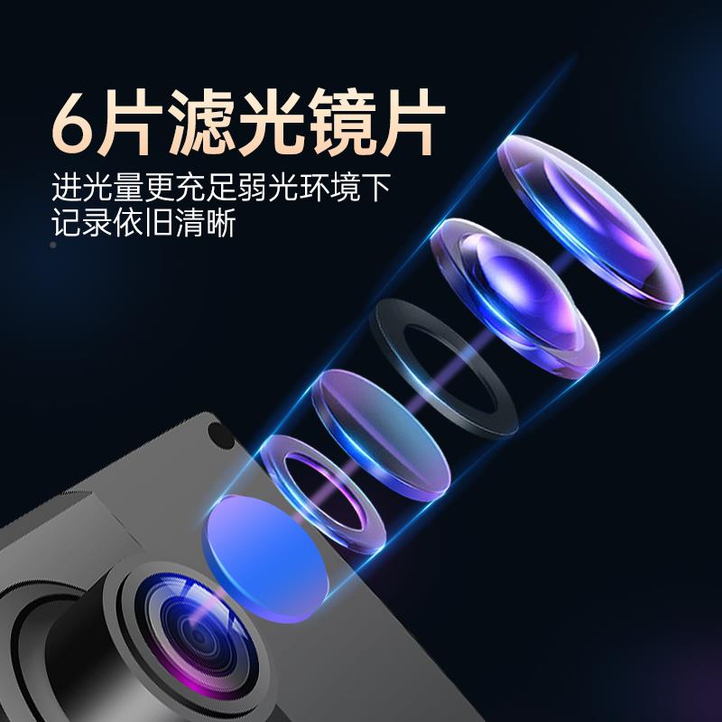 货车行车记录仪前二双T2-01录后高倒清夜视路监控车影像一体机24V