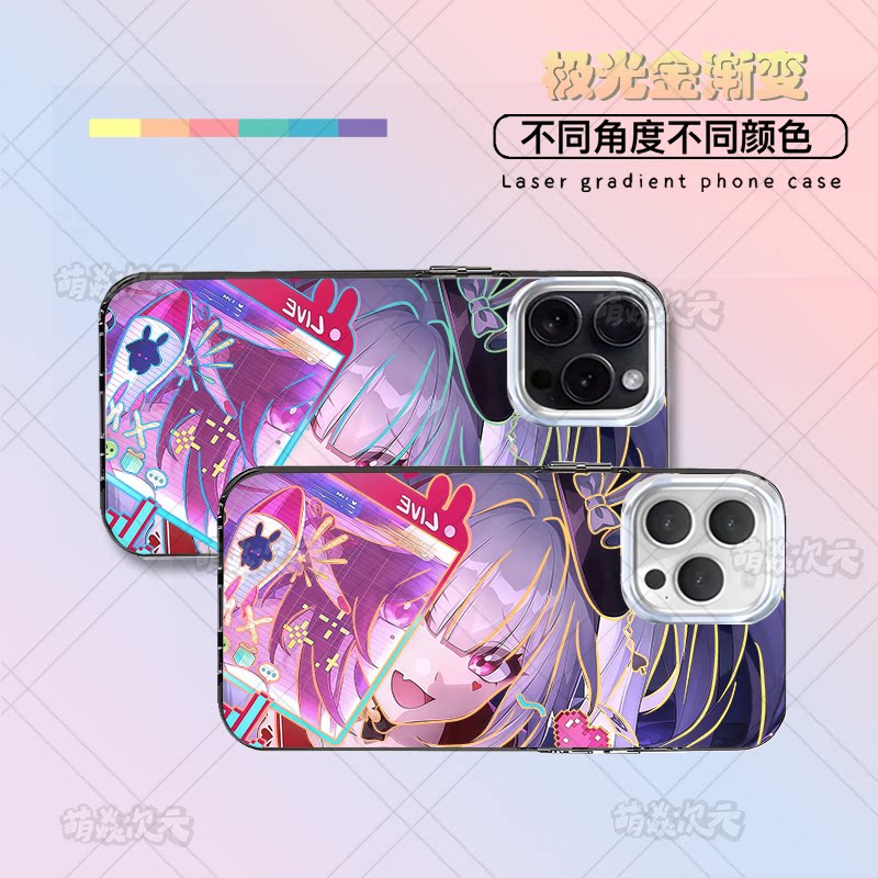 星铁火花新款横屏二次元适用苹果华为荣耀VIVO小米红米OPPOIQOO真我一加轻磨砂全包防摔极光金渐变手机壳