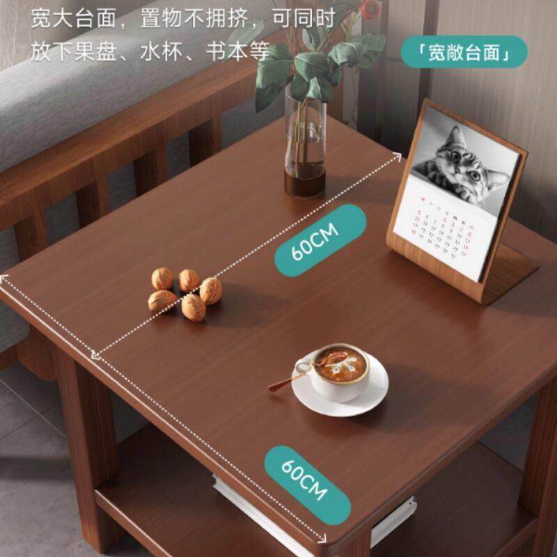 沙发边几实木方桌中式客厅茶几小桌子边柜侧边柜角几茶桌方形置物