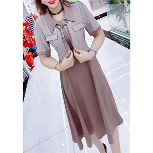 2024夏季新款女装气质显瘦短款西装外搭裙子两件套小个子西服套装