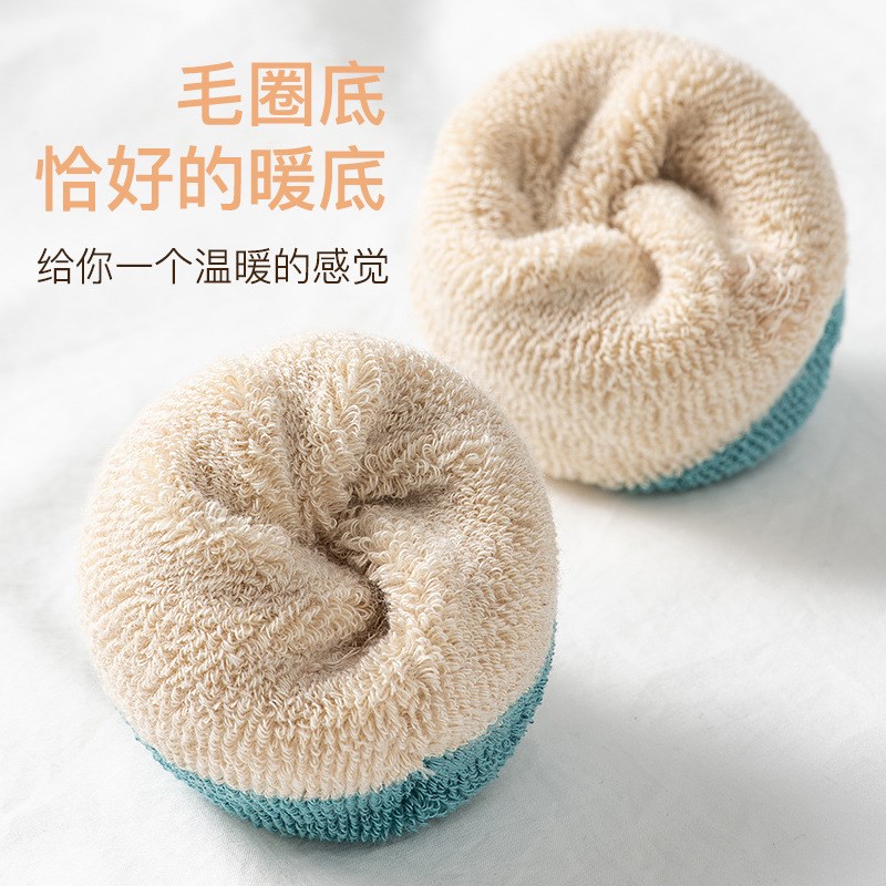 七巧板儿童加厚毛圈无骨中筒袜男童女童冬季保暖毛巾料宝宝厚棉袜