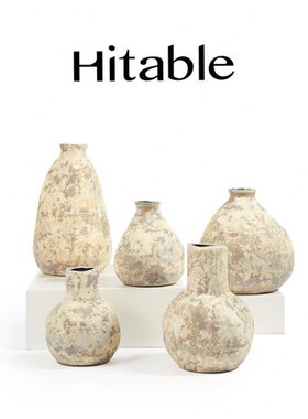 Hitable 盘古花器 陶瓷花瓶摆件客厅插花轻奢高级感陶罐餐桌创意