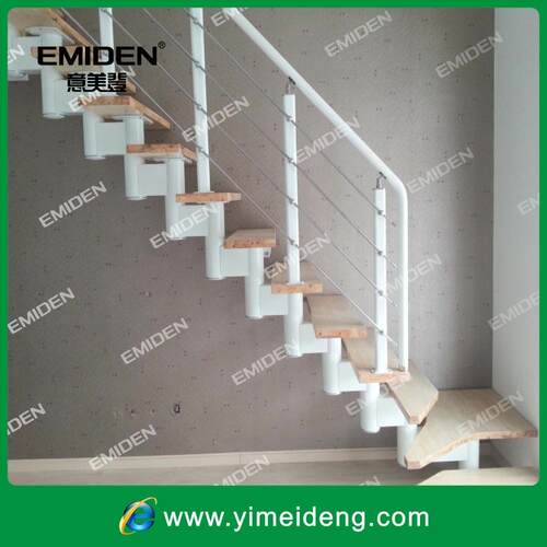 家用室内龙骨楼梯/钢木楼梯/成品炮筒楼梯/公寓批量钢结构楼梯