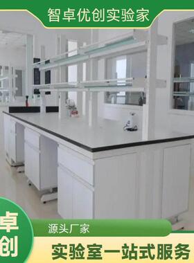 耐酸钢木实验台 蓝色环氧树脂喷涂台面12.7mm厚