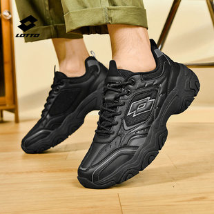 休闲鞋 厚底增高软底老爹鞋 男冬季 皮面保暖防水运动鞋 新款 乐途男鞋