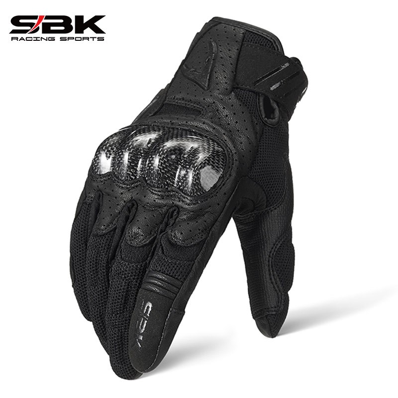 sbk手套摩托车骑行透气防摔机车赛车装备男夏季碳纤维骑士女