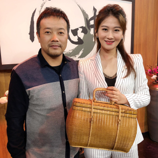 精编夏梦茶箱便携出行茶具收纳箱手工精编茶人竹编包藤箱 竹禅迹