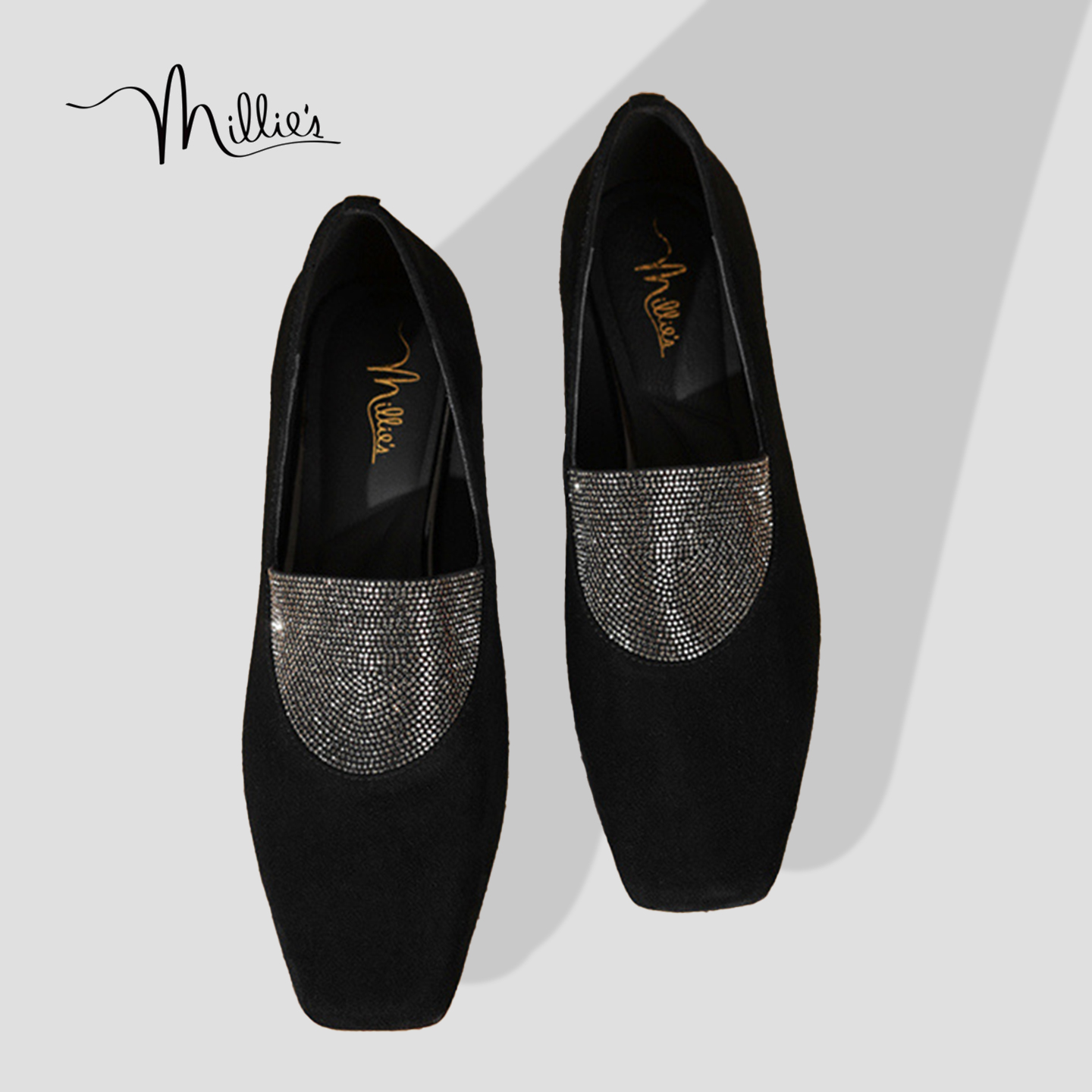 MILLIE'S/妙丽方头绒面豆豆鞋