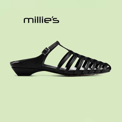 MILLIE'S/妙丽系带编织法凉鞋女
