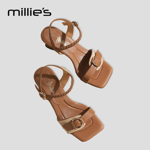 MILLIE'S/妙丽坡跟凉鞋女