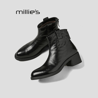 MILLIE'S妙丽复古小众短靴巨好看