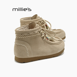 休闲潮流复古系带百搭女鞋 妙丽2025秋季 厚底新款 新款 MILLIE