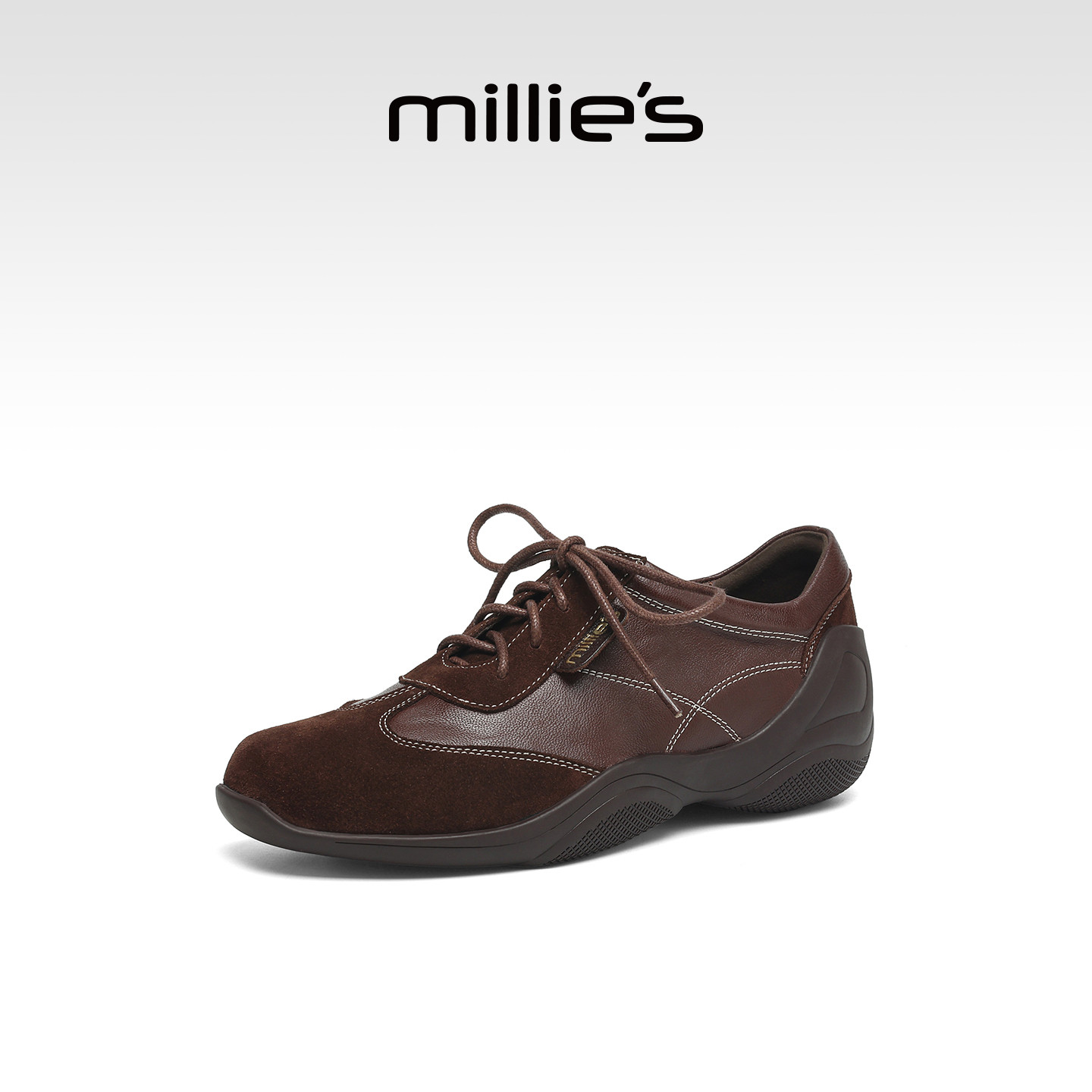 MILLIE'S/妙丽真皮厚底小皮鞋