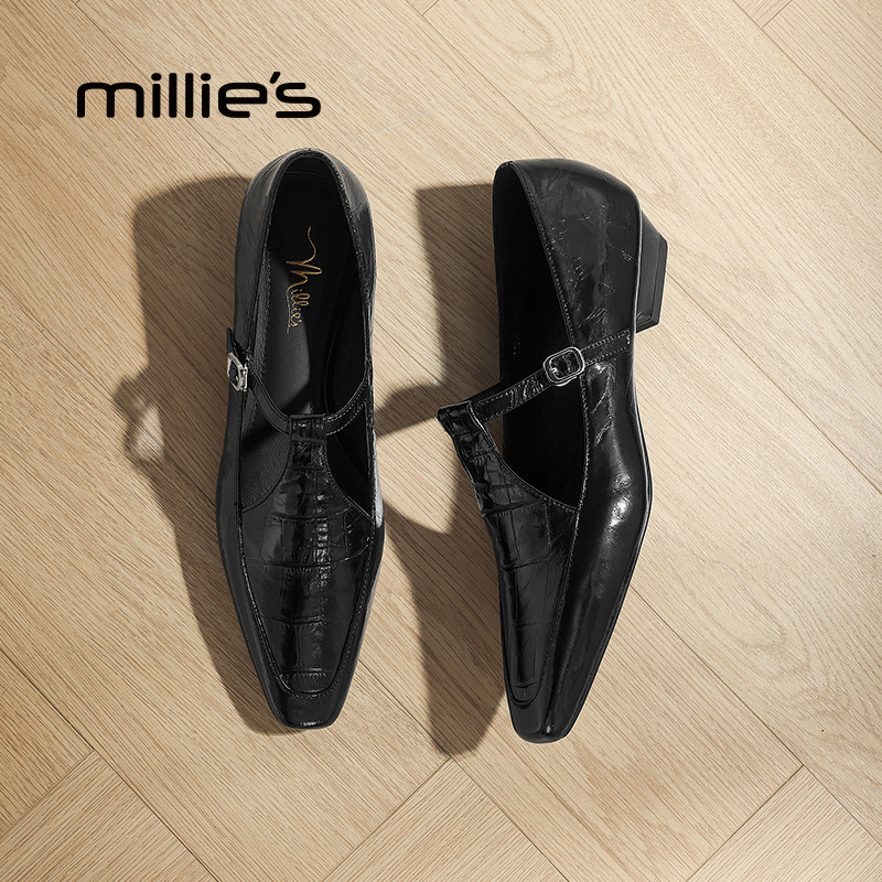 MILLIE'S/妙丽真皮单鞋
