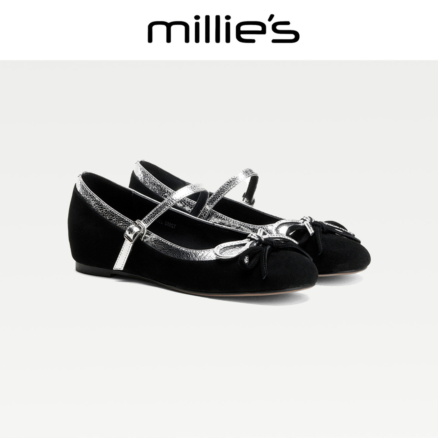 MILLIE'S/妙丽2026新款法式复古鞋子配旗袍玛丽珍鞋平底单鞋女C