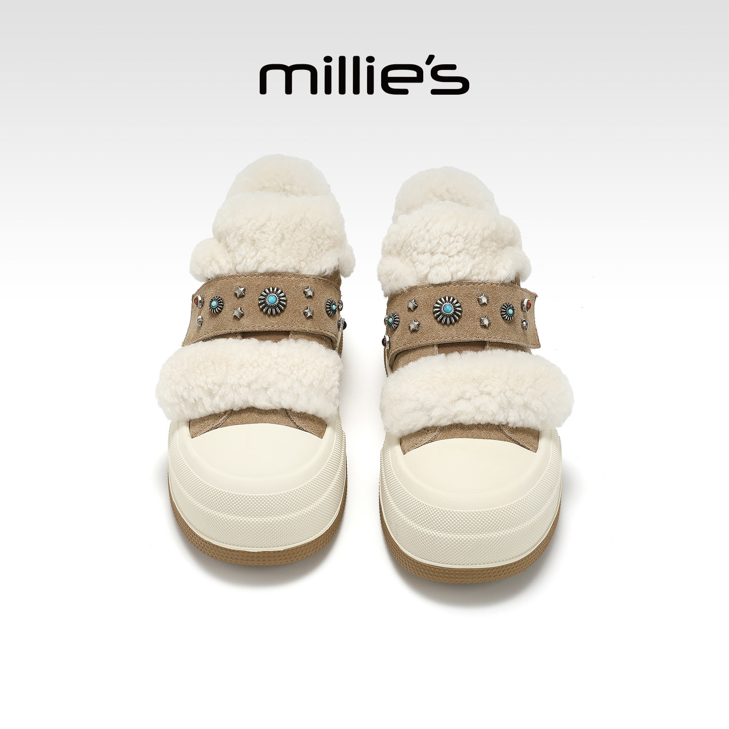 MILLIE'S/妙丽真皮厚底板鞋