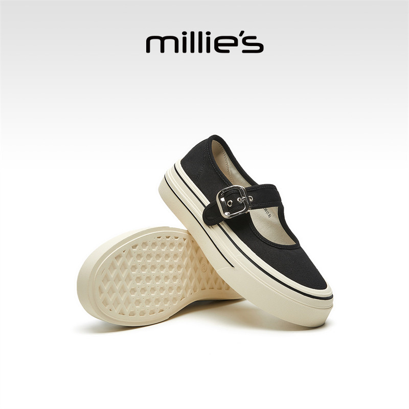 MILLIE'S/妙丽厚底帆布鞋