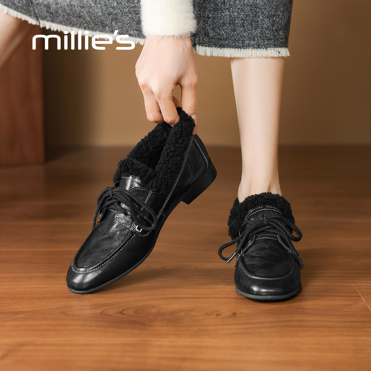 妙丽真皮羊皮小皮鞋巨好看