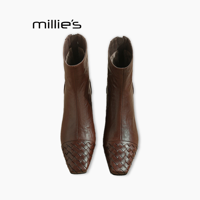 MILLIE'S妙丽真皮马丁靴女巨好穿