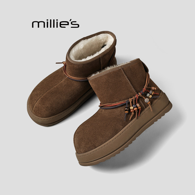 MILLIE'S妙丽流苏雪地靴女巨好看