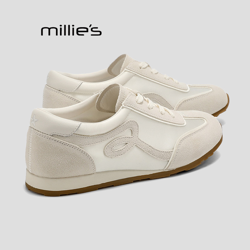 MILLIE'S/妙丽平底德训鞋女款初春百搭舒适平底休闲深口单鞋子Q,女鞋,德训鞋,淘宝优惠券,粉丝福利购,淘宝优惠卷