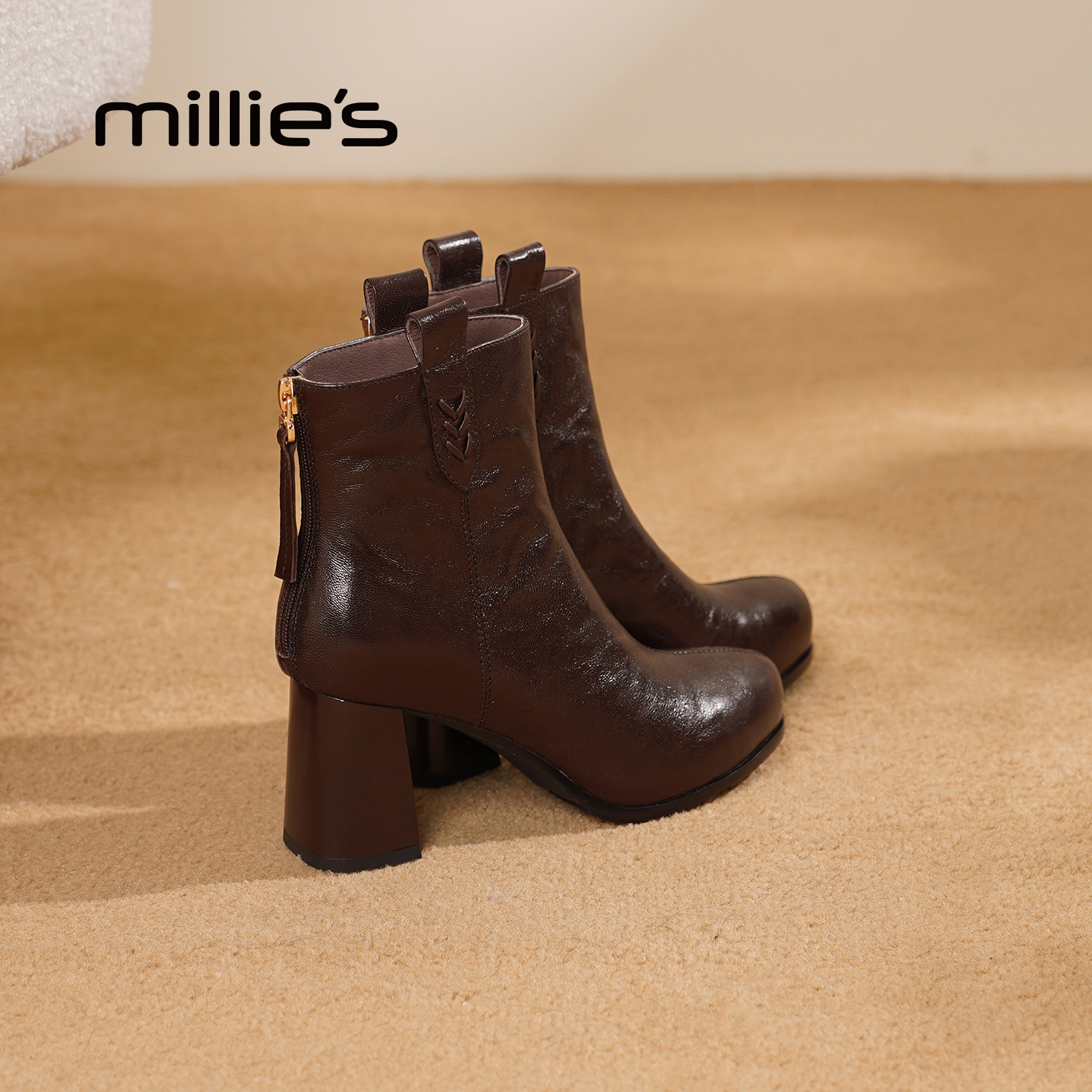 妙丽法式高跟切尔西靴巨好看