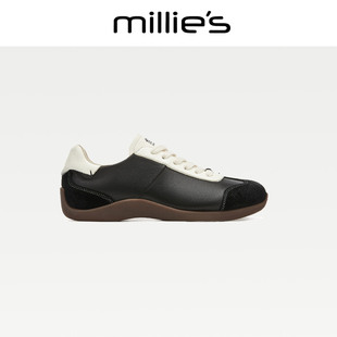 MILLIE'S/妙丽2026新款复古风德训鞋女拼色小众时尚休闲鞋C