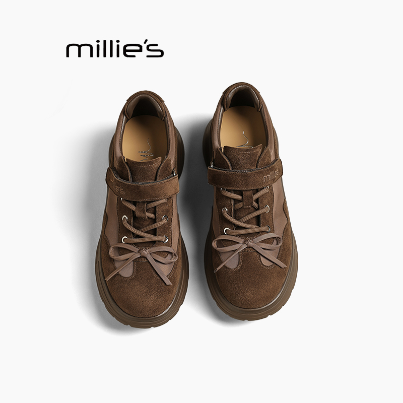 妙丽真皮德训鞋女巨好看