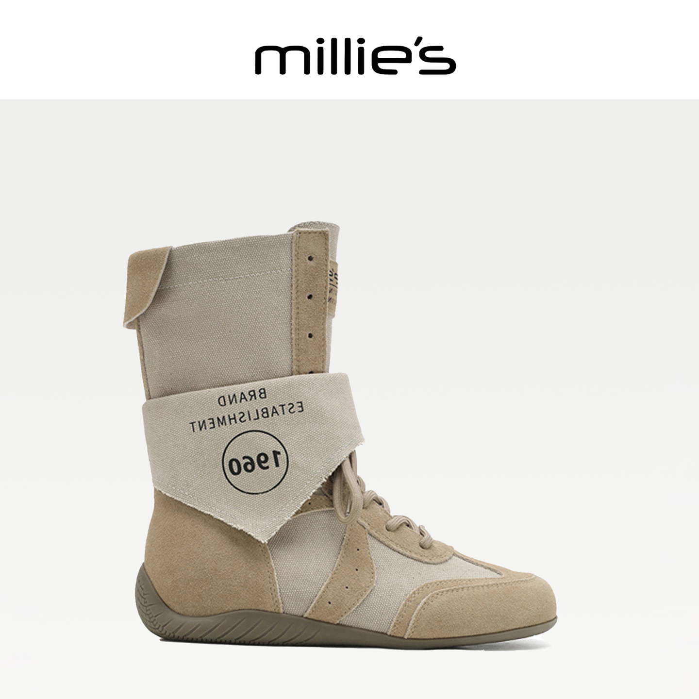 MILLIE'S/妙丽女款2026新款秋季厚底增高马丁靴女英伦风短靴子C