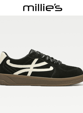 MILLIE'S/妙丽2026新款复古板鞋红色老爹鞋百搭运动鞋休闲鞋CZ