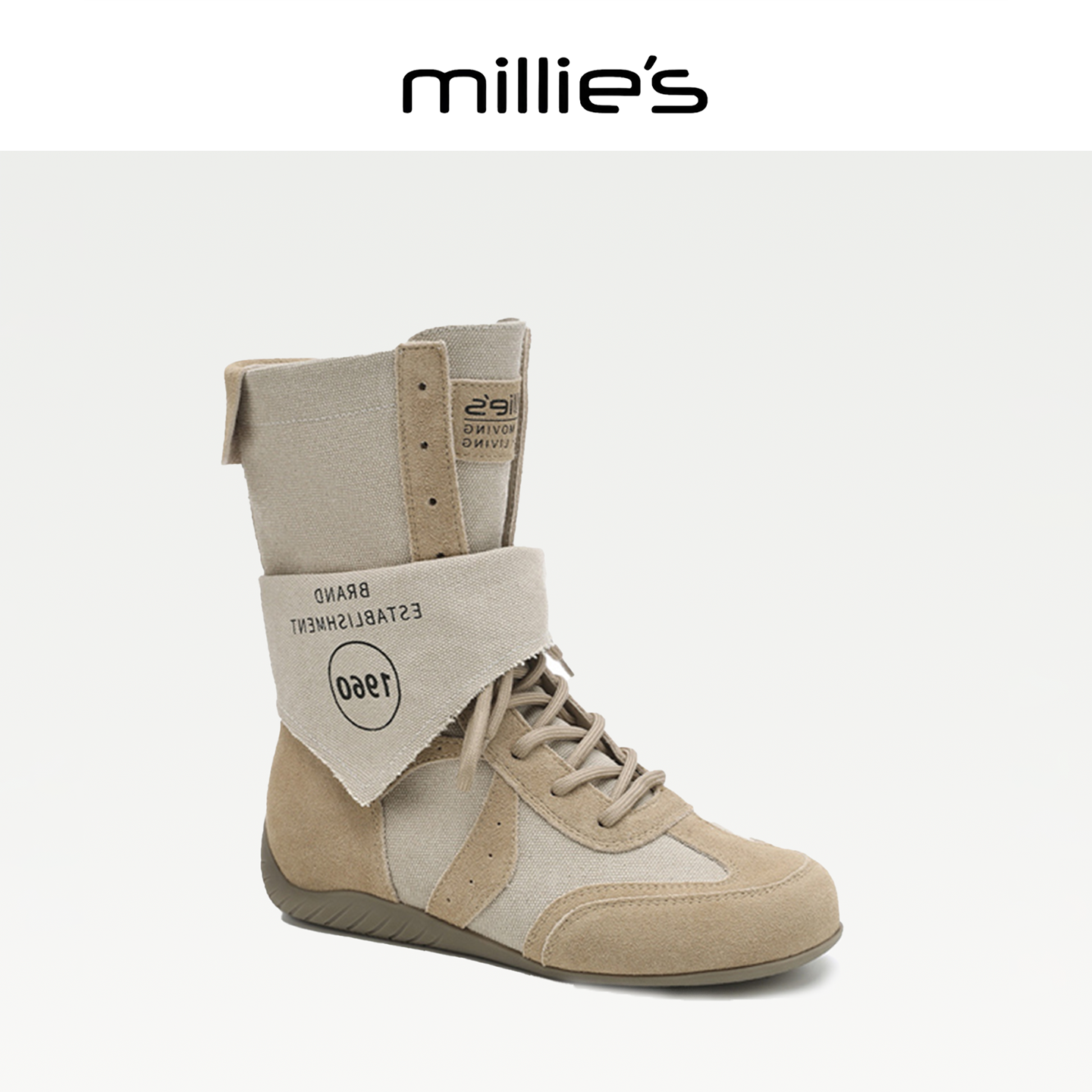 MILLIE'S/妙丽女款2026新款秋季正版增高马丁靴女英伦风短靴子C