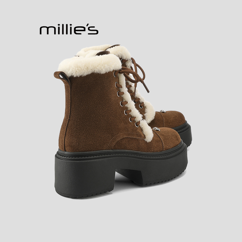 妙丽厚底松糕机车靴巨好看