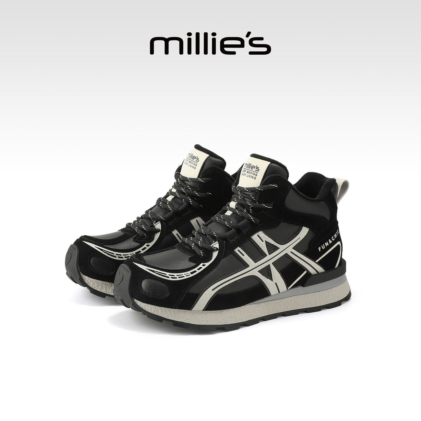 MILLIE'S妙丽真皮德训鞋女巨好看