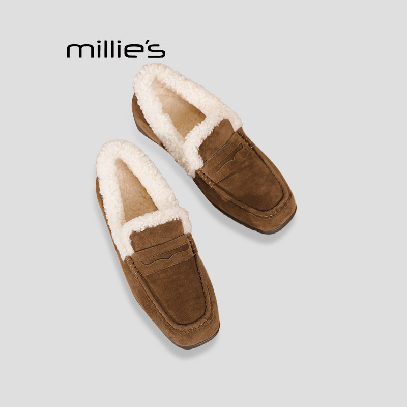 MILLIE'S妙丽真皮乐福鞋女巨好看