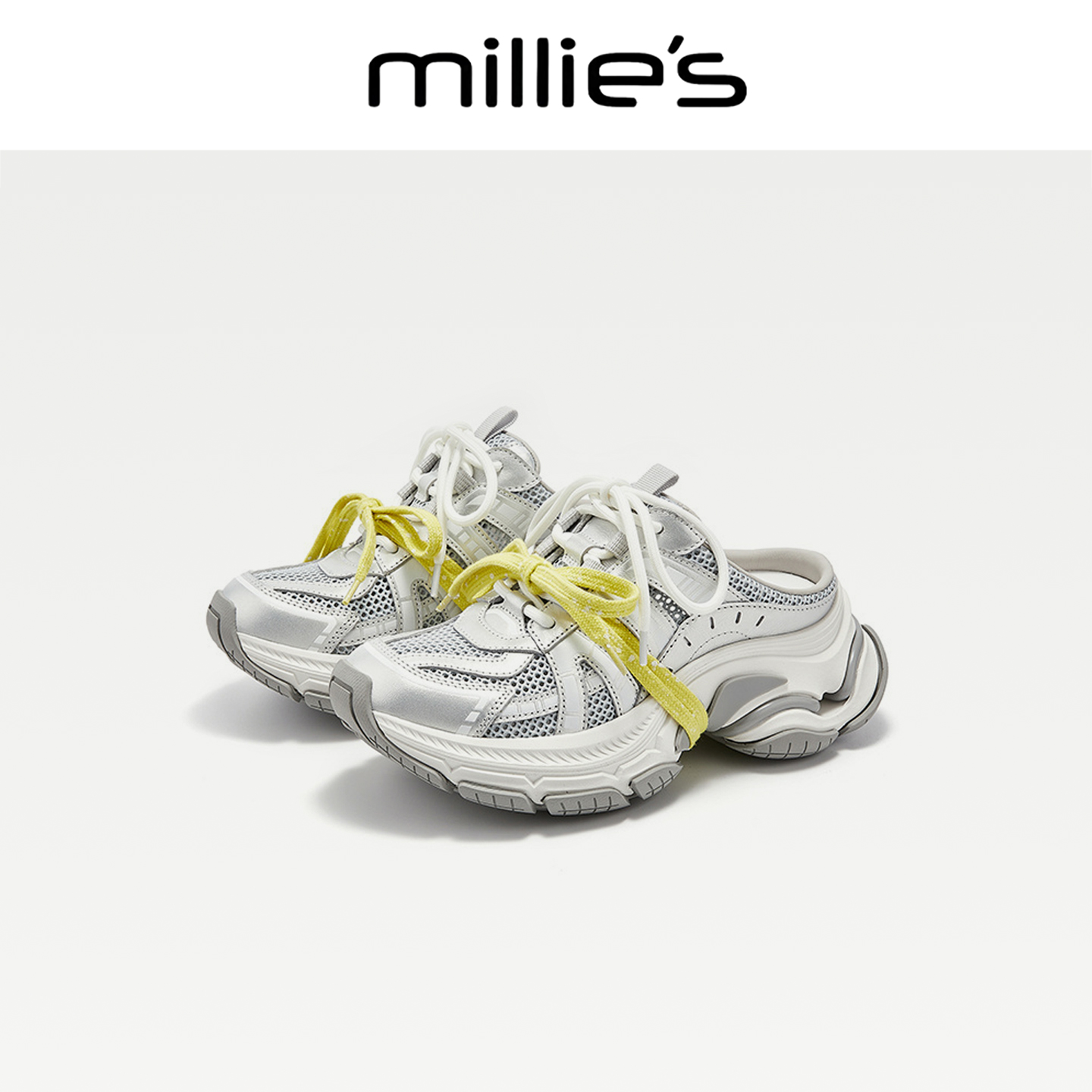 MILLIE'S/妙丽厚底增高老爹鞋