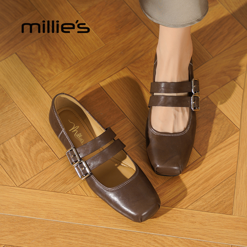 MILLIE'S/妙丽法式复古玛丽珍鞋