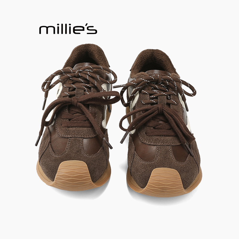 妙丽冬季新款加绒德训鞋巨好看