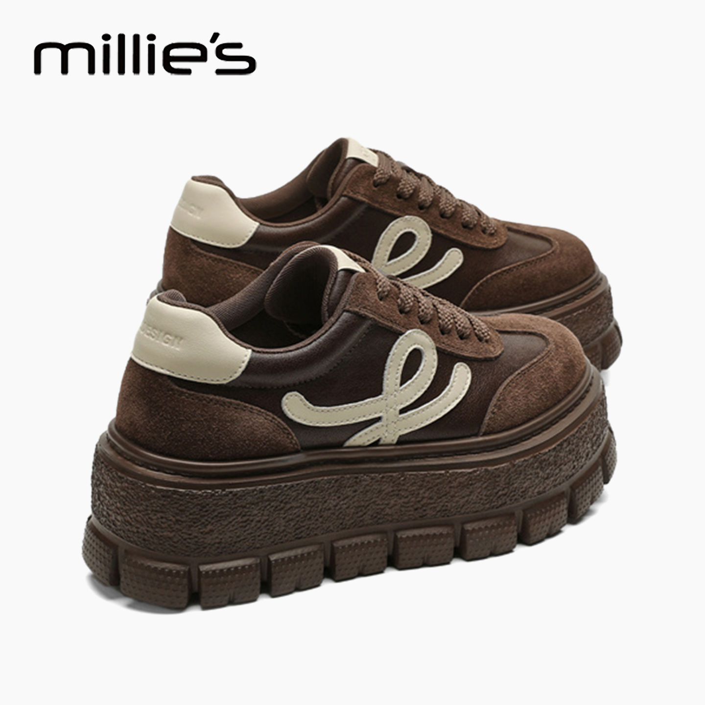 MILLIE'S/妙丽厚底增高休闲板鞋