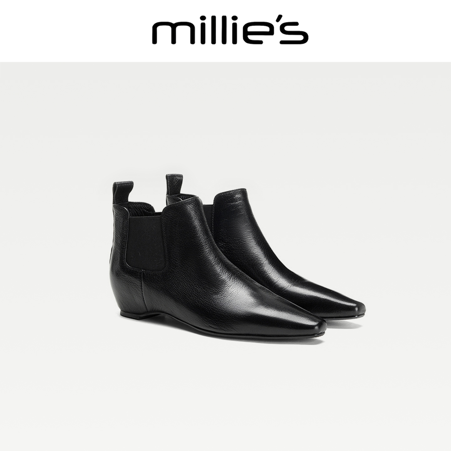 CQ洋气切尔西套筒裸靴粗跟尖头