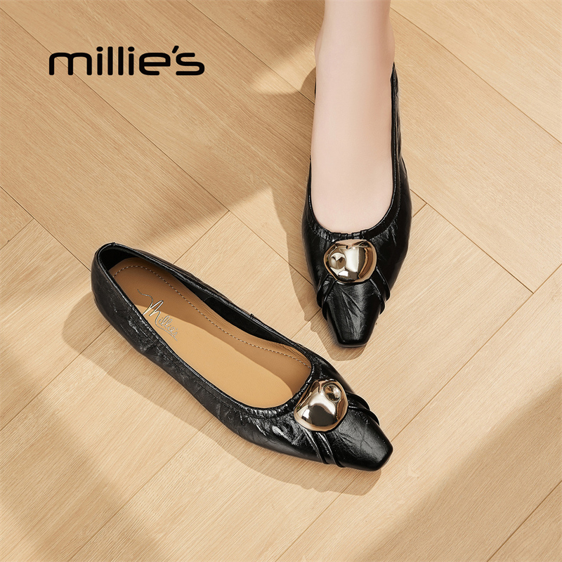 MILLIE'S/妙丽法式复古单鞋