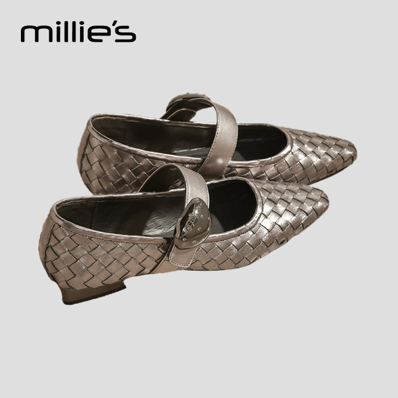 MILLIE'S/妙丽一字扣玛丽珍鞋