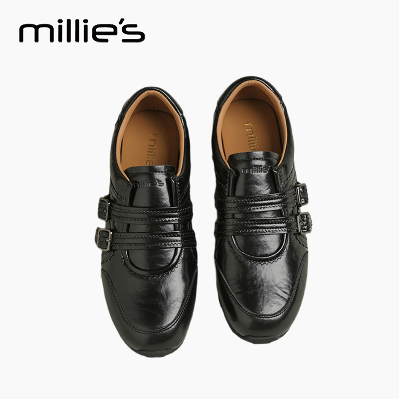 MILLIE'S/妙丽真皮德训鞋女